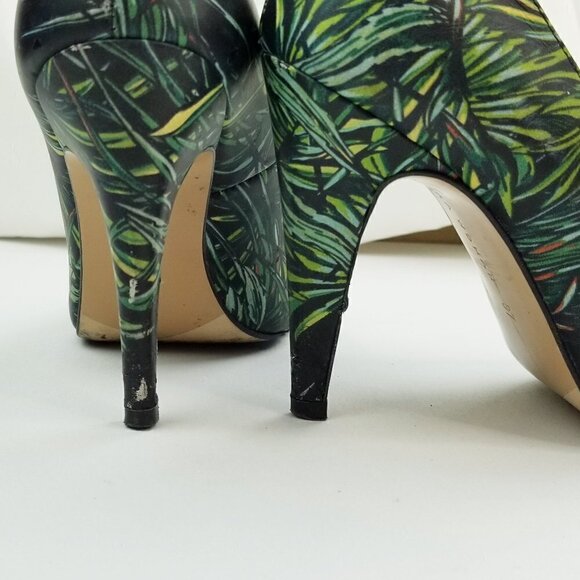 Zara Woman Size 37 (US 7-7.5) Pineapple Floral Slip On Pointed Toe Women's Pumps - Picture 11 of 12